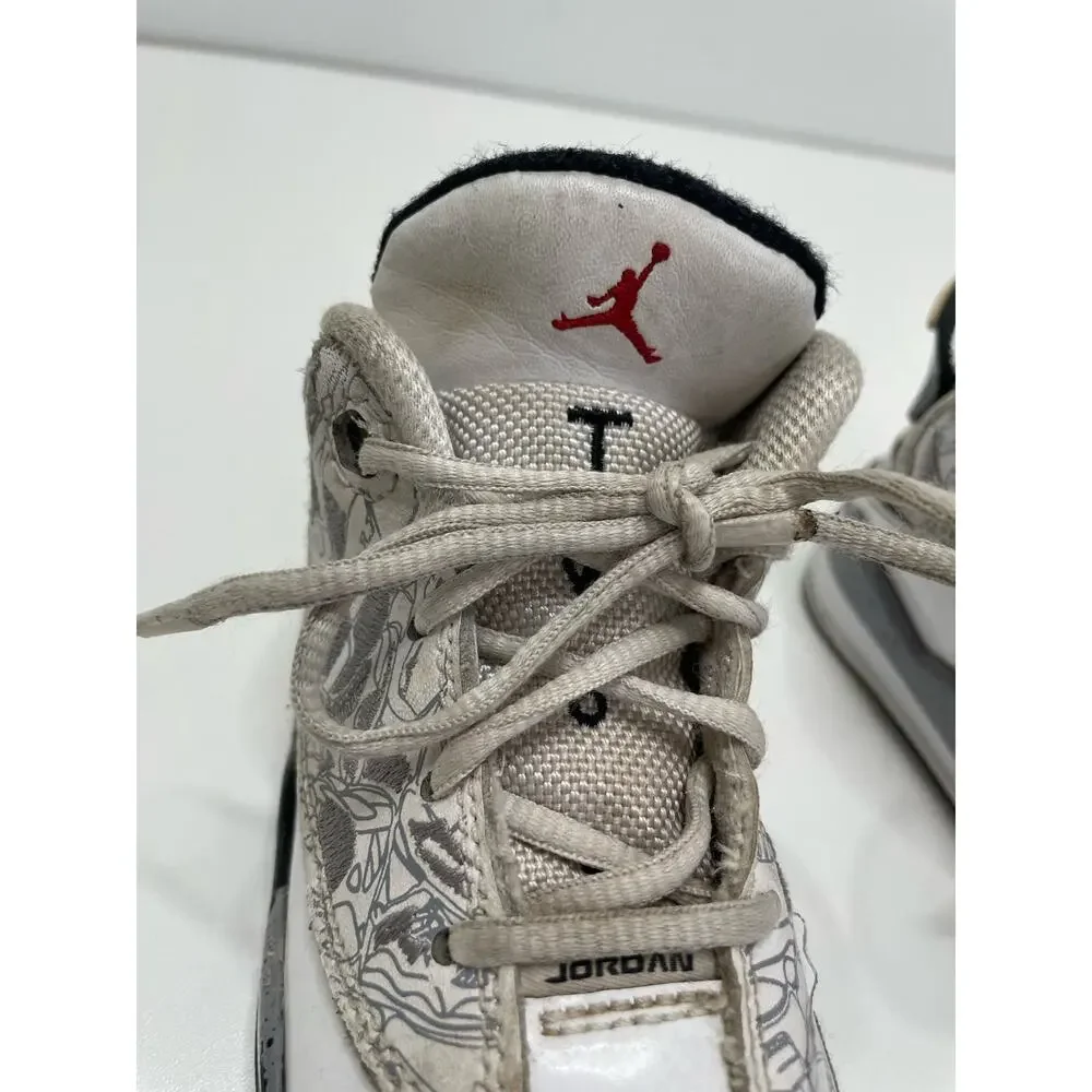 Air Jordan Dub Zero‎ Hi-Top Lace Up Sneakers White Cement Toddler Size 8C 311072